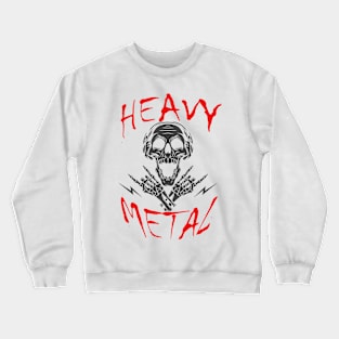 Heavy Metal Music Skull Head Metalhead Crewneck Sweatshirt